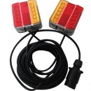 LED Magnetic Trailer Tail Light Set - 12Metre Cable (LG557)